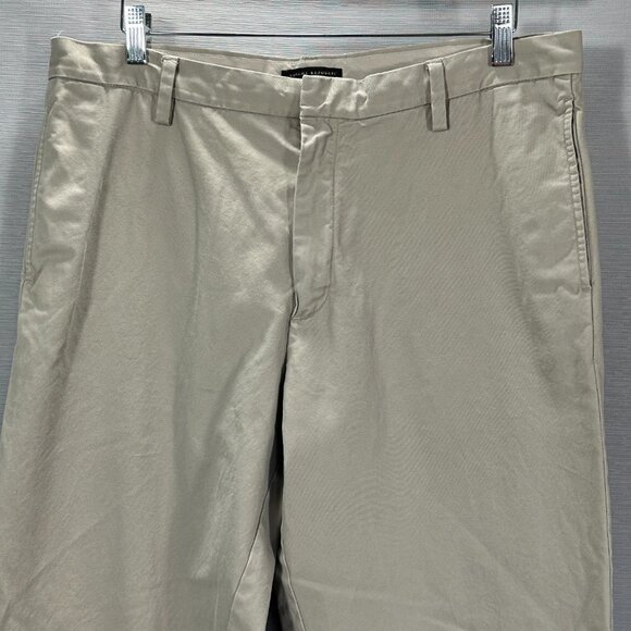 Banana Republic Pants Mens 36 Gavin  Chino Tan Cotton Straight Leg  Pockets - Picture 2 of 9